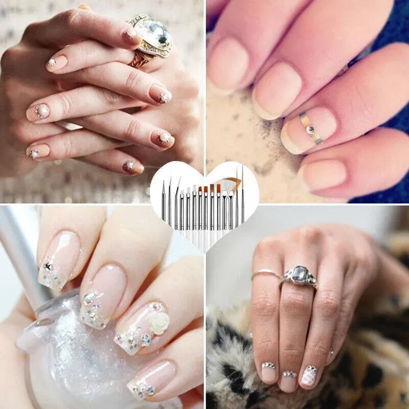 30Pcs Diy Nail Art Painting Drawing Design Brushes Dotting Pen Tool Pen Kit VXN Beauty