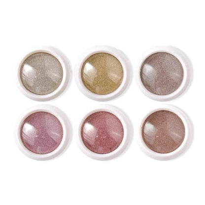 6 Colour Nail Mirror Effect Powder High Pigment Glitter Nail Art Dust Manicure A - 6PCS VXN Beauty