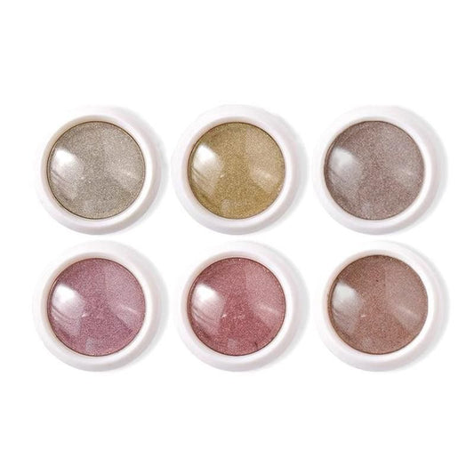 6 Colour Nail Mirror Effect Powder High Pigment Glitter Nail Art Dust Manicure A - 6PCS VXN Beauty