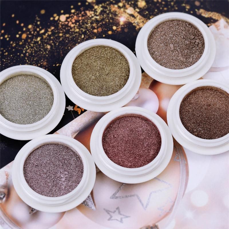 6 Colour Nail Mirror Effect Powder High Pigment Glitter Nail Art Dust Manicure A - 6PCS VXN Beauty