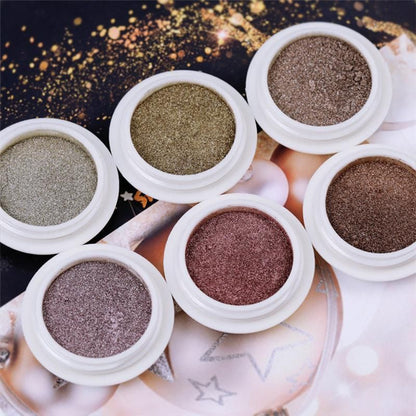 6 Colour Nail Mirror Effect Powder High Pigment Glitter Nail Art Dust Manicure A - 6PCS VXN Beauty