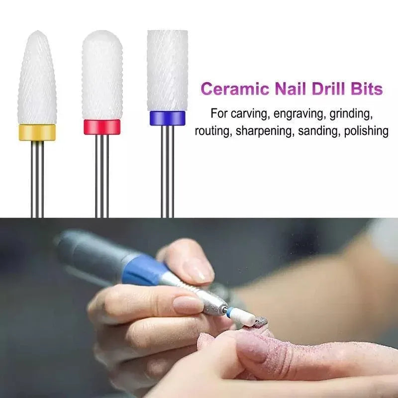 16pcs Ceramic and Tungsten Nail Drill Bit Set for Gel Polish Acrylic Removal VXN Beauty