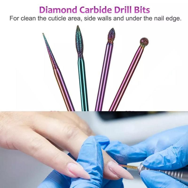16pcs Ceramic and Tungsten Nail Drill Bit Set for Gel Polish Acrylic Removal VXN Beauty