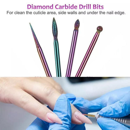 16pcs Ceramic and Tungsten Nail Drill Bit Set for Gel Polish Acrylic Removal VXN Beauty