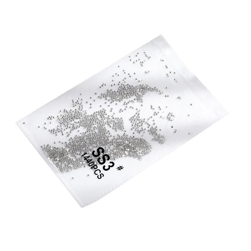 1440Pcs Glitter Rhinestones Crystal Flat Clear Bottom Glass Nail Art Nail Drill - Clear Crystal SS3 VXN Beauty