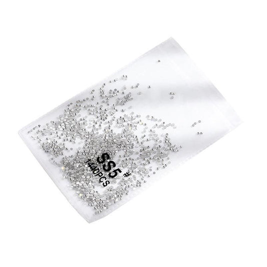 1440Pcs Glitter Rhinestones Crystal Flat Clear Bottom Glass Nail Art Nail Drill - Clear Crystal SS5 VXN Beauty