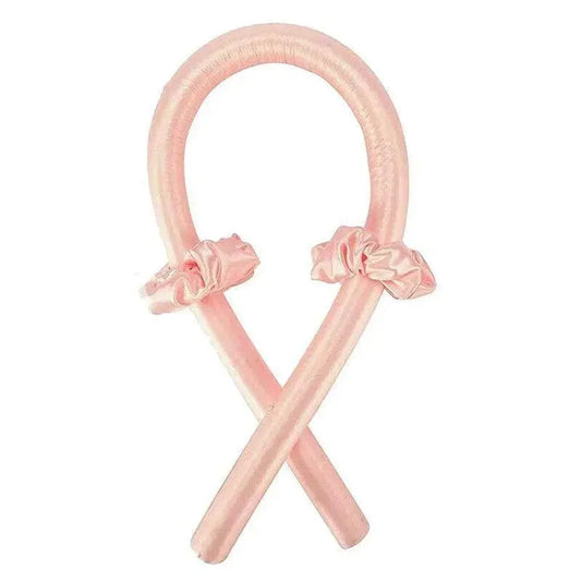 Heatless Curling Rod Headband Silk Curling Ribbon Hair Roller Lazy Curler Sets - 3Pcs/Set A (Pink，No Clip) VXN Beauty