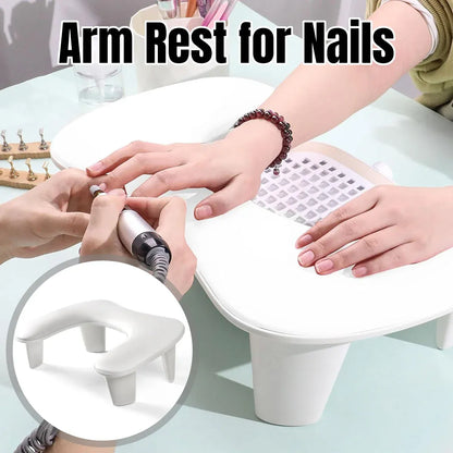 Manicure Hand Rest PU Leather Nail Arm Cushion Portable Tilting Detachable Pad VXN Beauty