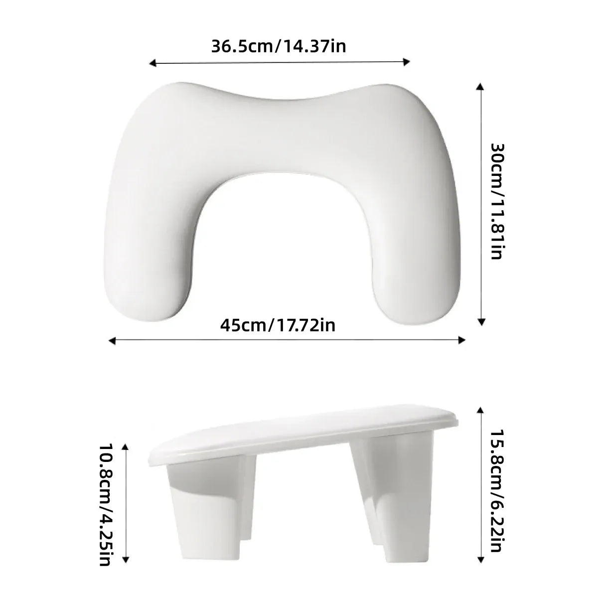 Manicure Hand Rest PU Leather Nail Arm Cushion Portable Tilting Detachable Pad VXN Beauty