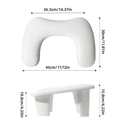 Manicure Hand Rest PU Leather Nail Arm Cushion Portable Tilting Detachable Pad VXN Beauty
