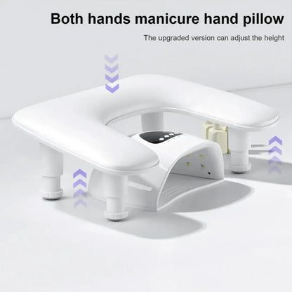 Manicure Hand Rest PU Leather Nail Arm Cushion Portable Tilting Detachable Pad VXN Beauty