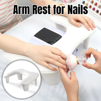 Manicure Hand Rest PU Leather Nail Arm Cushion Portable Tilting Detachable Pad VXN Beauty