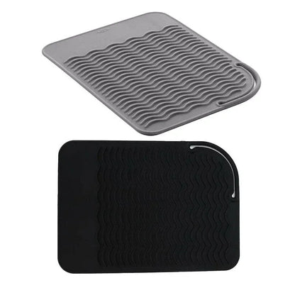 Hair Styling Tools Heat Resistant Mat for Curling Iron Flat Iron Straightener Pad - Grey VXN Beauty