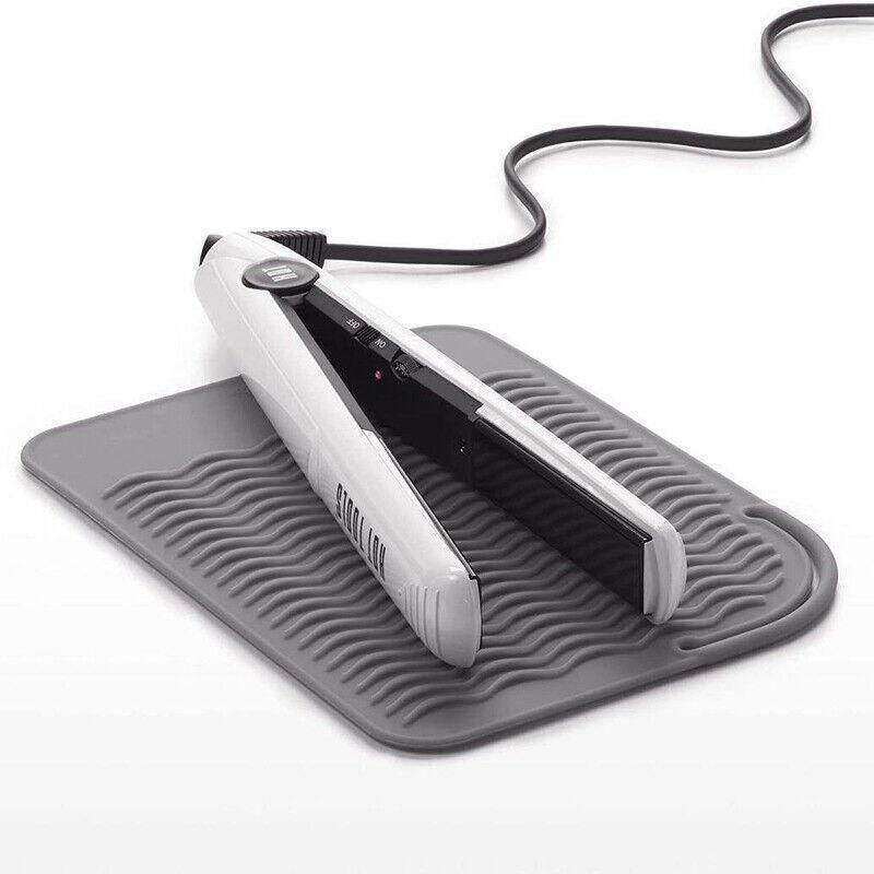 Hair Styling Tools Heat Resistant Mat for Curling Iron Flat Iron Straightener Pad - Grey VXN Beauty