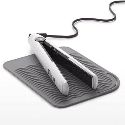 Hair Styling Tools Heat Resistant Mat for Curling Iron Flat Iron Straightener Pad - Grey VXN Beauty