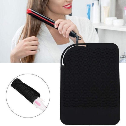 Hair Styling Tools Heat Resistant Mat for Curling Iron Flat Iron Straightener Pad - Grey VXN Beauty