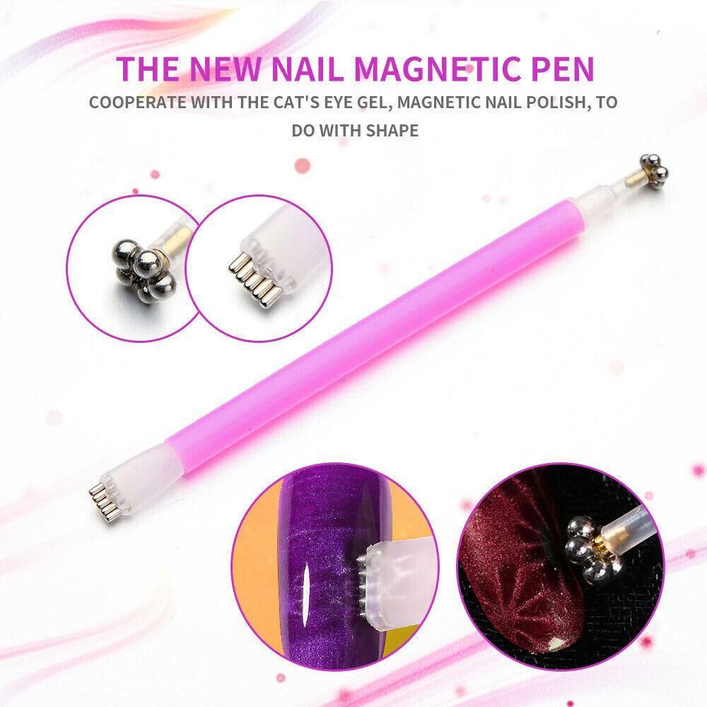 Nail Art Cat Eye Effect Stick for UV Gel Polish Design Tool for Manicure Styling Use - 1PC Double-Use VXN Beauty