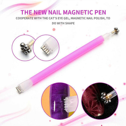 Nail Art Cat Eye Effect Stick for UV Gel Polish Design Tool for Manicure Styling Use - 1PC Double-Use VXN Beauty