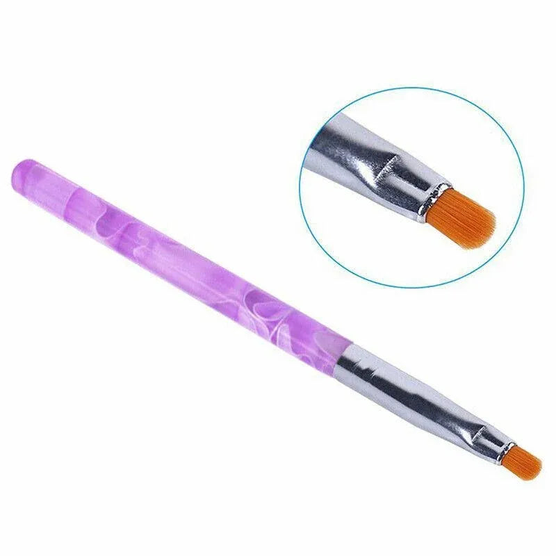 7Pcs Round Head Uv Gel Nail Acrylic Brush Hair Size No.2-14 Good For Starter Pen VXN Beauty