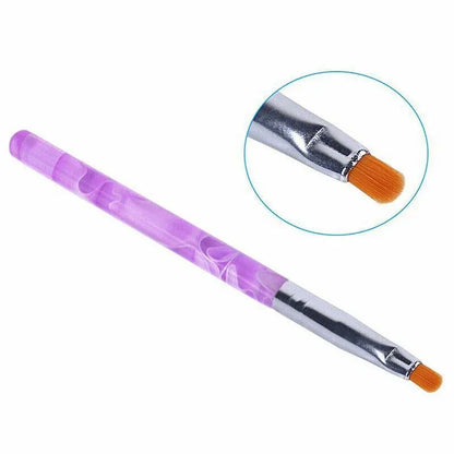 7Pcs Round Head Uv Gel Nail Acrylic Brush Hair Size No.2-14 Good For Starter Pen VXN Beauty