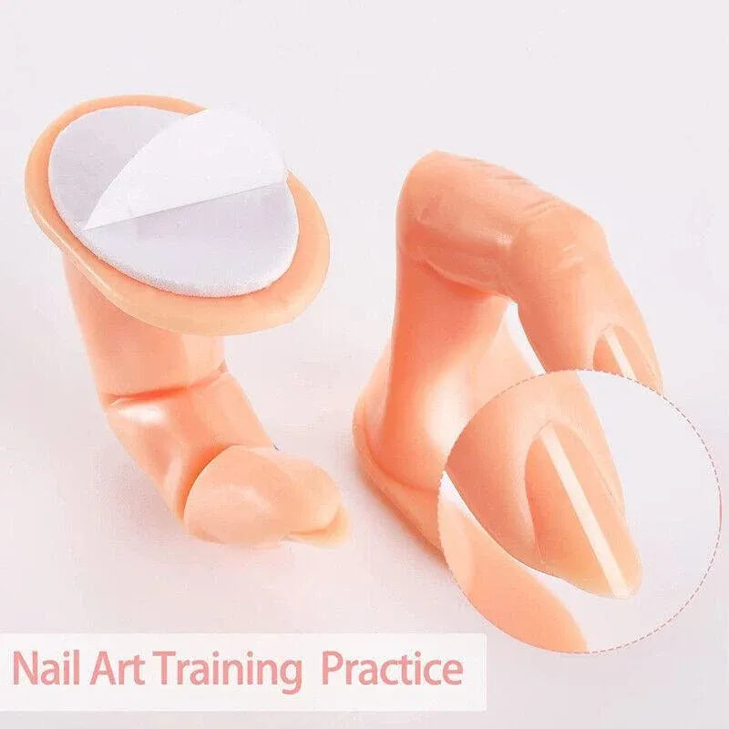 5PCS Model Fake Display Hand Nail Art Practice Finger For Training Manicure VXN Beauty