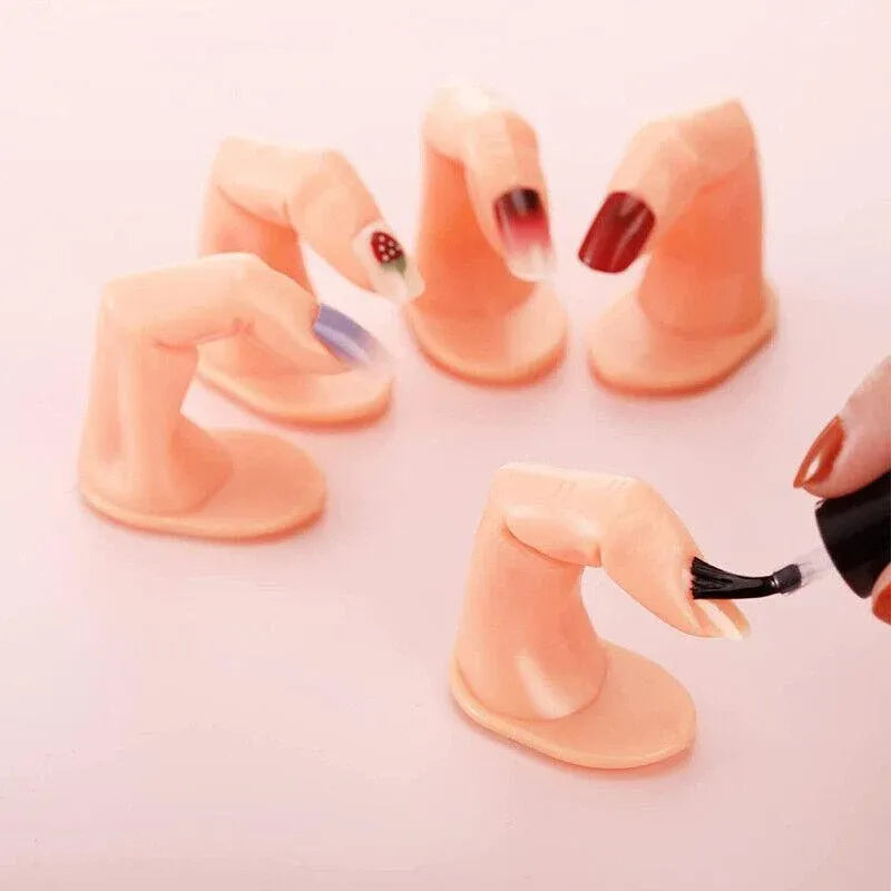 5PCS Model Fake Display Hand Nail Art Practice Finger For Training Manicure VXN Beauty