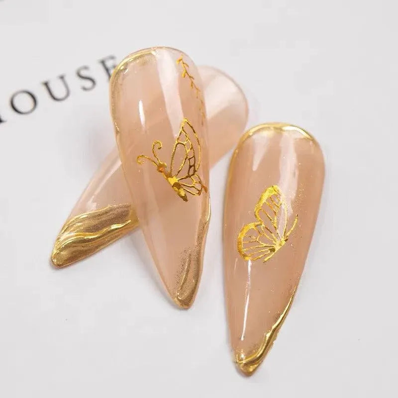 3D Nail Butterfly Design Sticker Decor Decal Holographic Laser Nail Art Sticker - Silver L-02 VXN Beauty