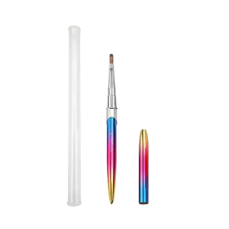 Kolinsky Acrylic Nail Art Brush Manicure Powder Professional Tools Size 2-18 - 2# VXN Beauty
