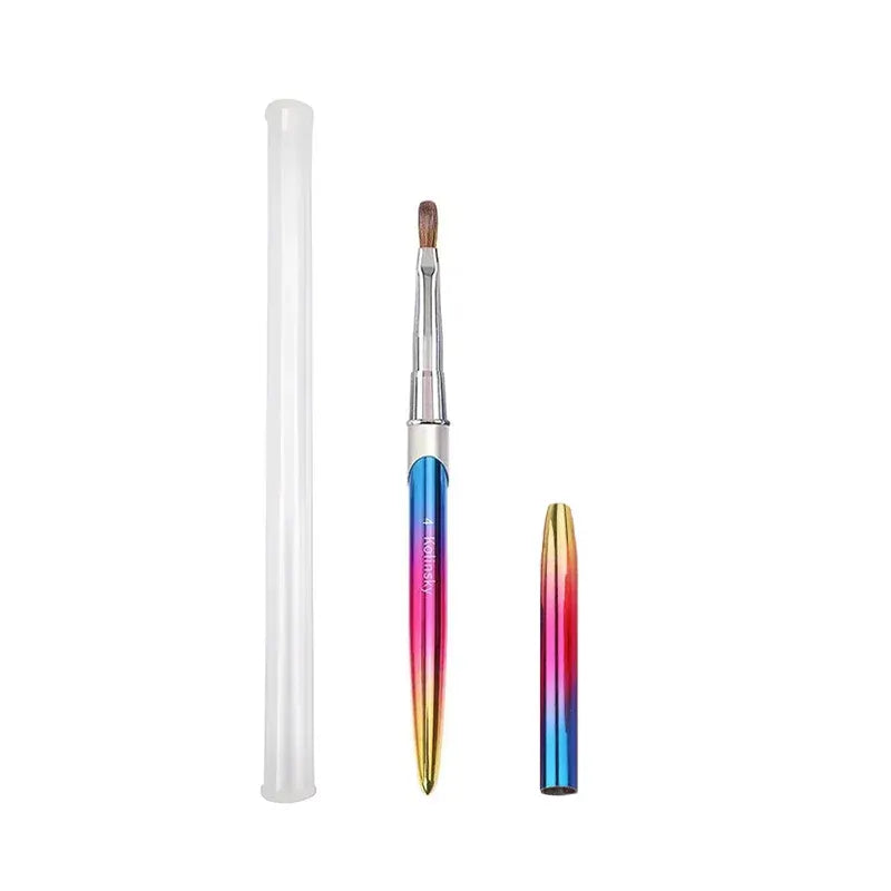 Kolinsky Acrylic Nail Art Brush Manicure Powder Professional Tools Size 2-18 - 4# VXN Beauty
