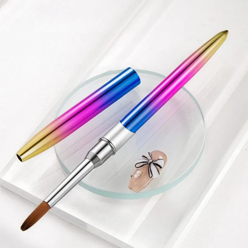 Kolinsky Acrylic Nail Art Brush Manicure Powder Professional Tools Size 2-18 - 4# VXN Beauty
