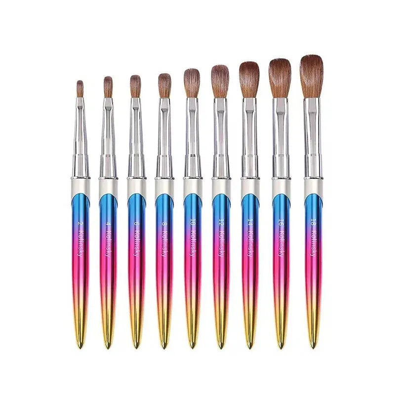 Kolinsky Acrylic Nail Art Brush Manicure Powder Professional Tools Size 2-18 - 6# VXN Beauty