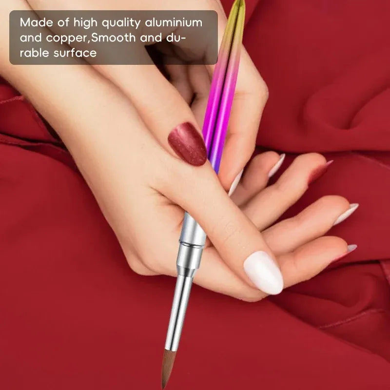 Kolinsky Acrylic Nail Art Brush Manicure Powder Professional Tools Size 2-18 - 8# VXN Beauty