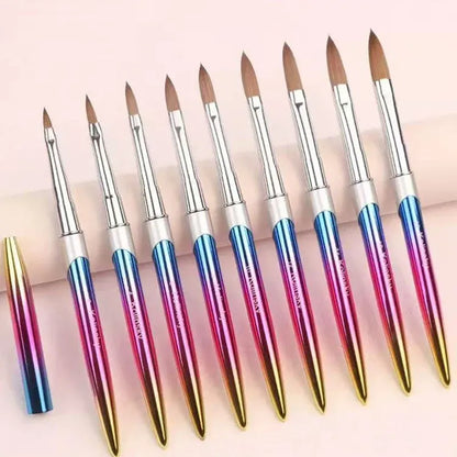 Kolinsky Acrylic Nail Art Brush Manicure Powder Professional Tools Size 2-18 - 8# VXN Beauty