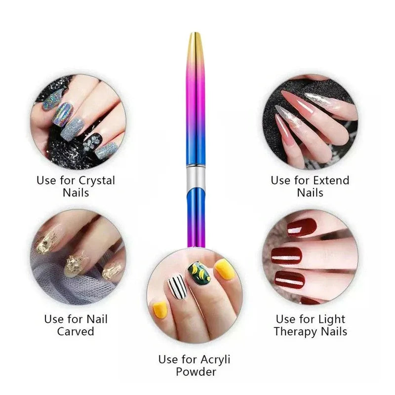 Kolinsky Acrylic Nail Art Brush Manicure Powder Professional Tools Size 2-18 - 8# VXN Beauty