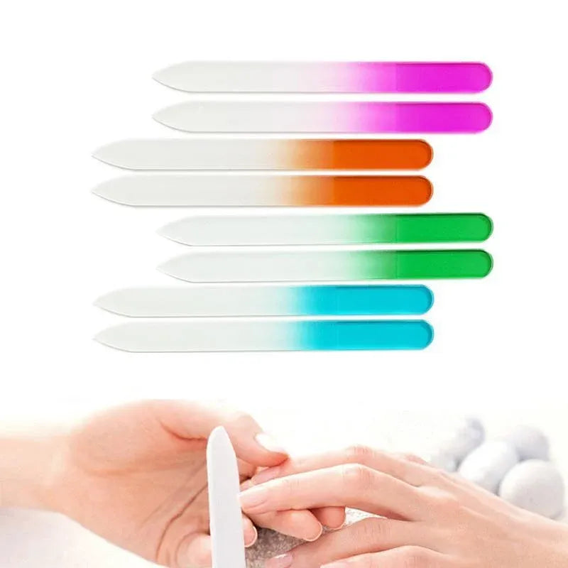 8X Durable Nail File Crystal Glass Buffer Art Files Manicure Device Acrylic Gel VXN Beauty
