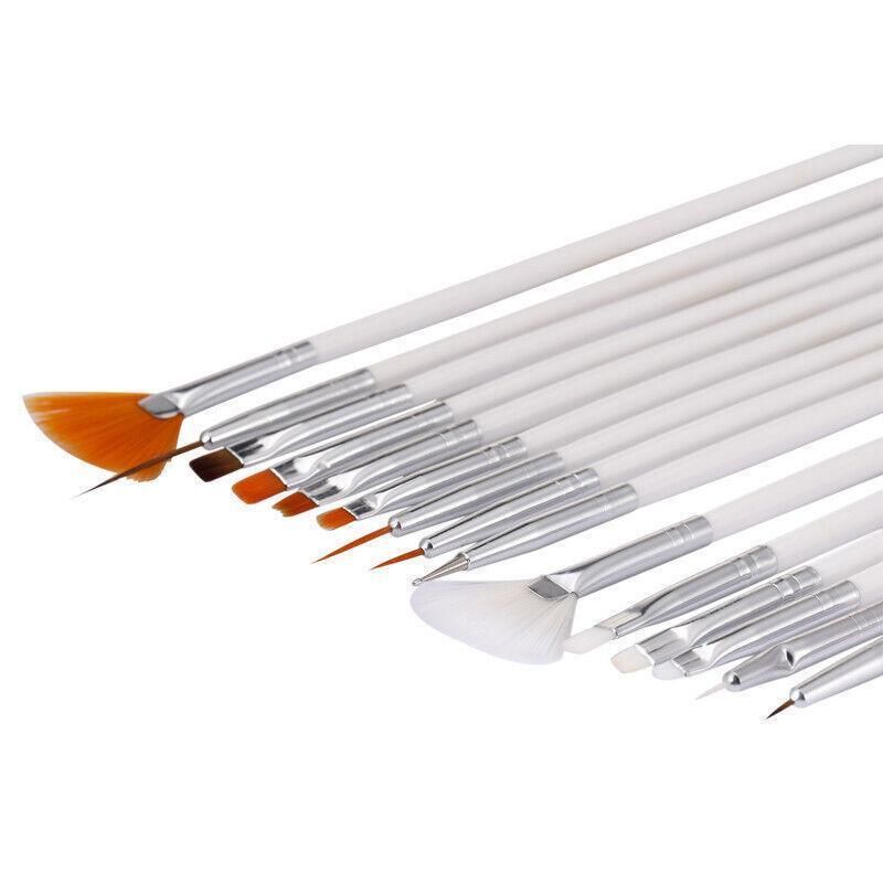 Nail Art Design Brushes Dotting Pen Tool Set Painting Uv Gel Drawing Brush 15Pcs - Pink VXN Beauty