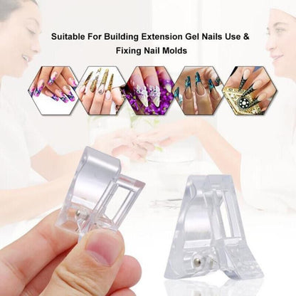 5-50Pcs Nail Tips Clip Clamps For Poly Gel Quick Building Extension Builder Tool - 5PCS VXN Beauty