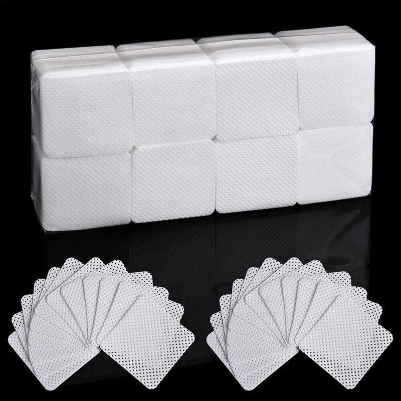1000PCS Lint Free Cotton Nail Wipes Pads for Manicure Gel Polish Removal - 200PCS VXN Beauty