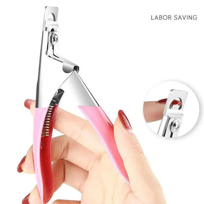Acrylic Nail Tip Cutter False Nail Clipper U Shape Manicure Art Trimmer Tool - Blue VXN Beauty