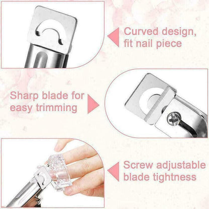 Acrylic Nail Tip Cutter False Nail Clipper U Shape Manicure Art Trimmer Tool - Blue VXN Beauty