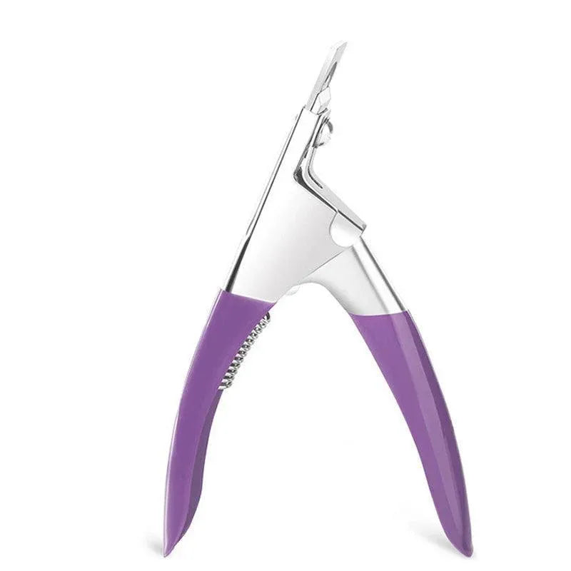 Acrylic Nail Tip Cutter False Nail Clipper U Shape Manicure Art Trimmer Tool - Purple VXN Beauty