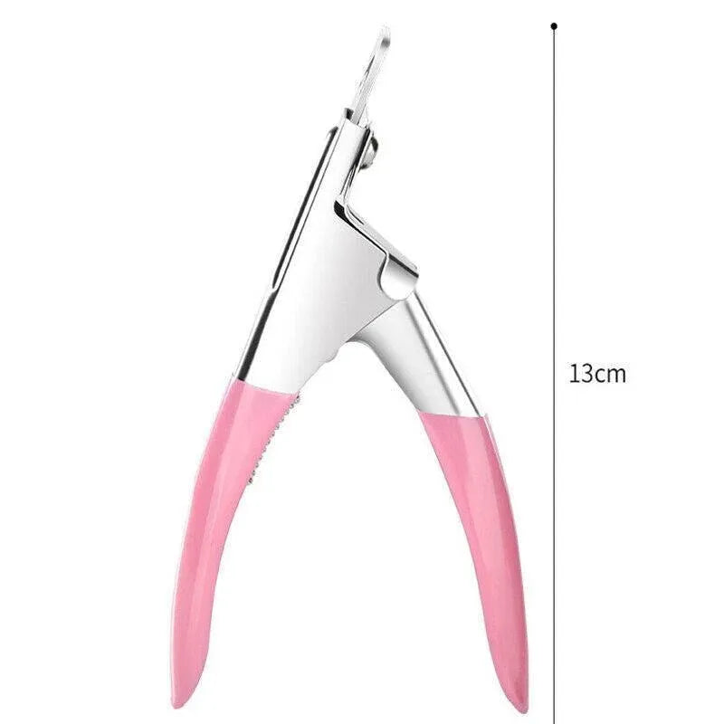 Acrylic Nail Tip Cutter False Nail Clipper U Shape Manicure Art Trimmer Tool - Purple VXN Beauty