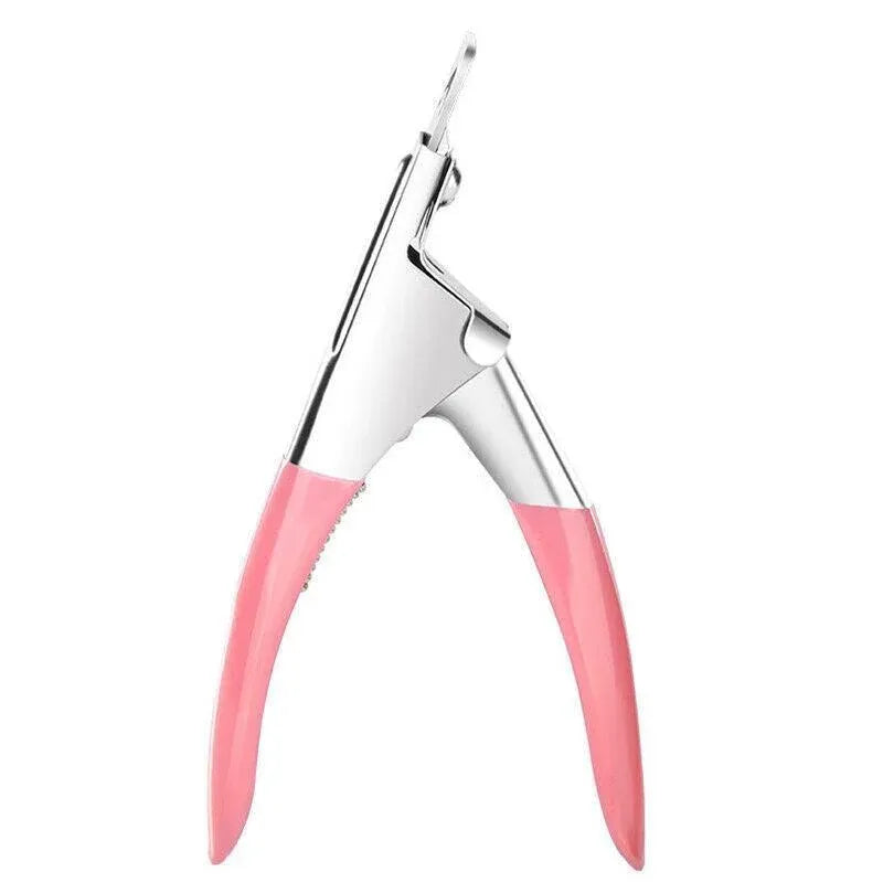Acrylic Nail Tip Cutter False Nail Clipper U Shape Manicure Art Trimmer Tool - Pink VXN Beauty