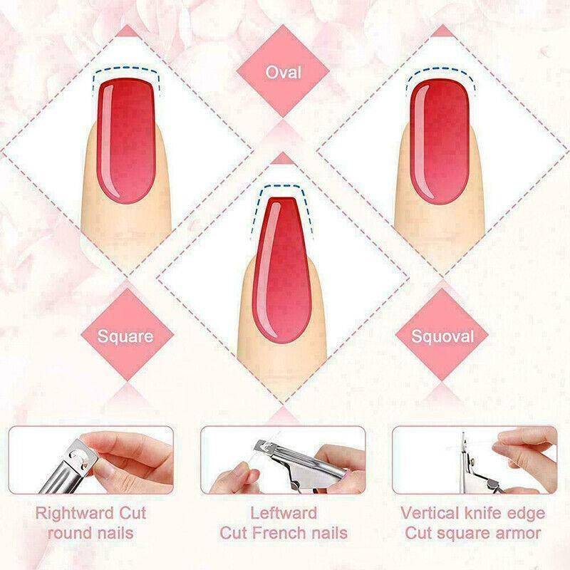 Acrylic Nail Tip Cutter False Nail Clipper U Shape Manicure Art Trimmer Tool - Pink VXN Beauty