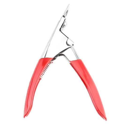 Acrylic Nail Tip Cutter False Nail Clipper U Shape Manicure Art Trimmer Tool - Red VXN Beauty