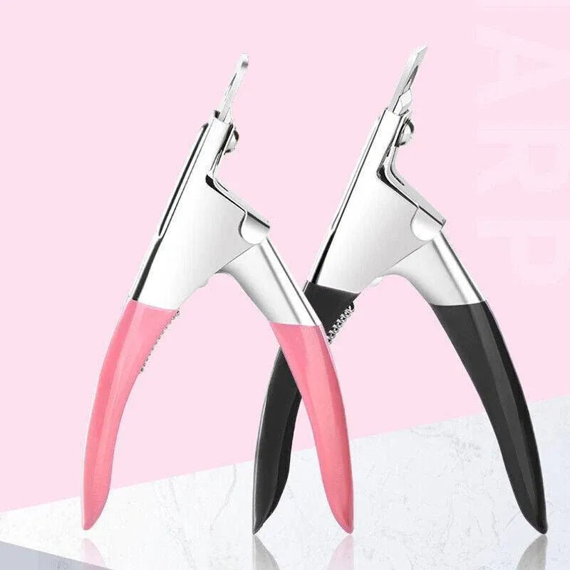 Acrylic Nail Tip Cutter False Nail Clipper U Shape Manicure Art Trimmer Tool - Red VXN Beauty
