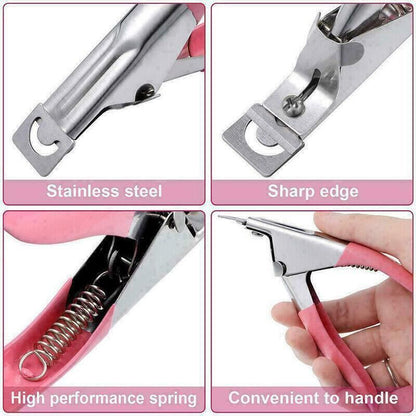 Acrylic Nail Tip Cutter False Nail Clipper U Shape Manicure Art Trimmer Tool - Red VXN Beauty