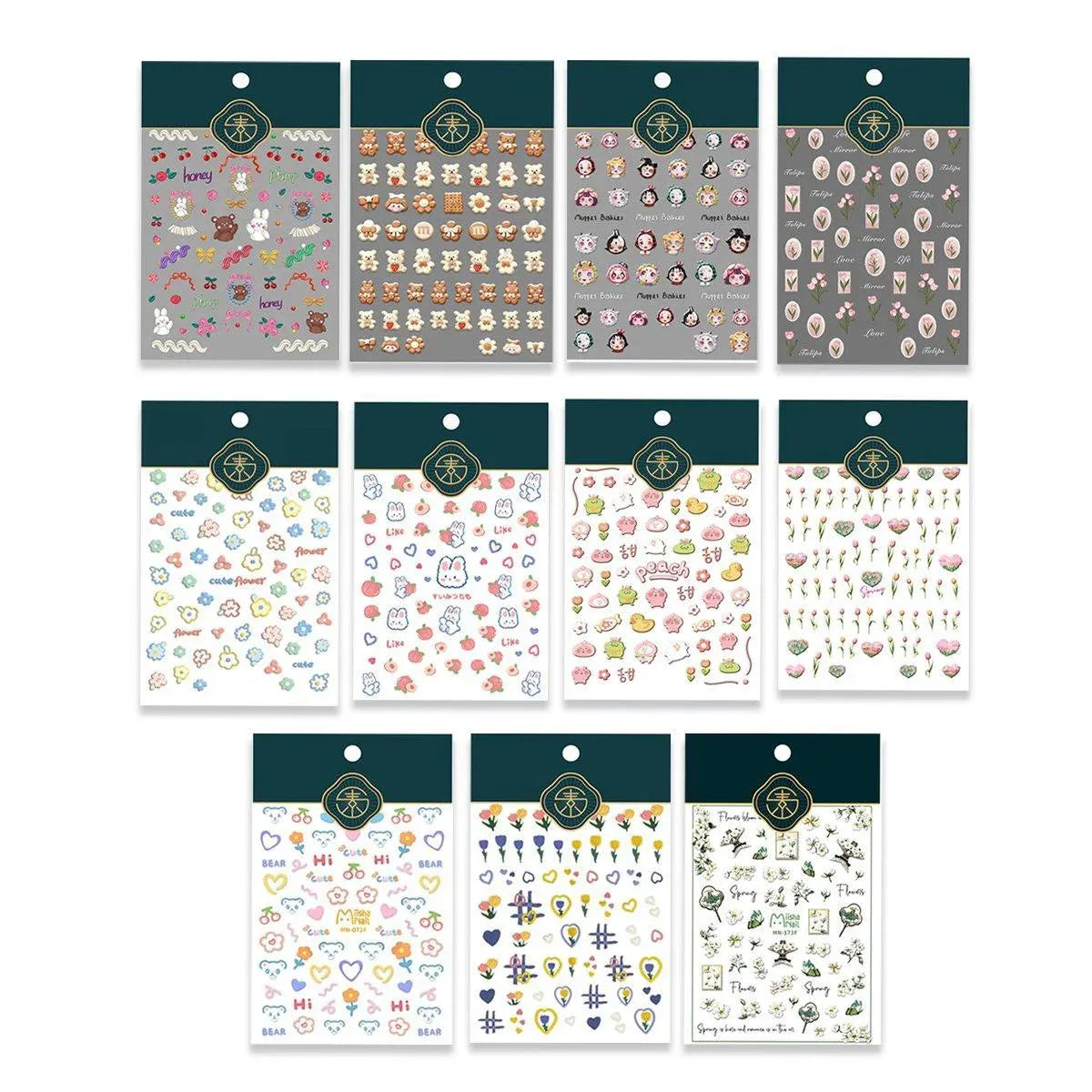 Chinese Style Floral Nail Stickers Gel Nail Stickers for DIY Nail Art - 072F VXN Beauty