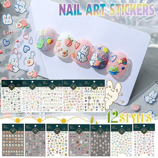 Chinese Style Floral Nail Stickers Gel Nail Stickers for DIY Nail Art - 1074 VXN Beauty
