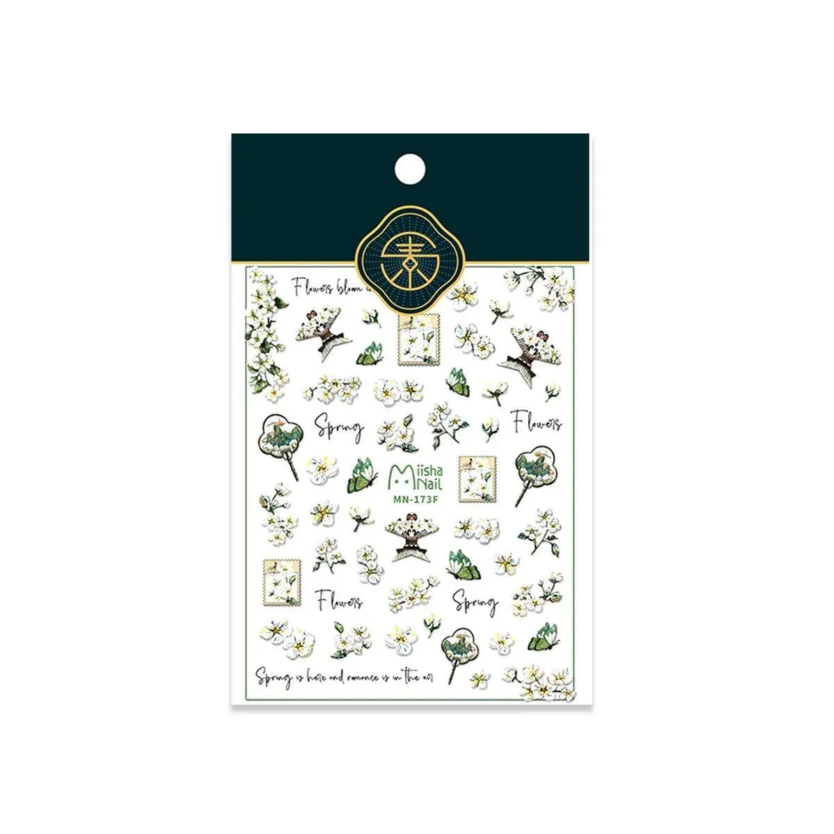 Chinese Style Floral Nail Stickers Gel Nail Stickers for DIY Nail Art - 173F VXN Beauty